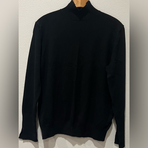 Zara Sweaters Zara Womens High Collar Knit Sweater Black Xxl Poshmark